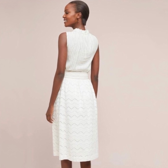Anthropologie X Tracy Reese | Eyelet MIDI Skirt - Picture 3 of 9
